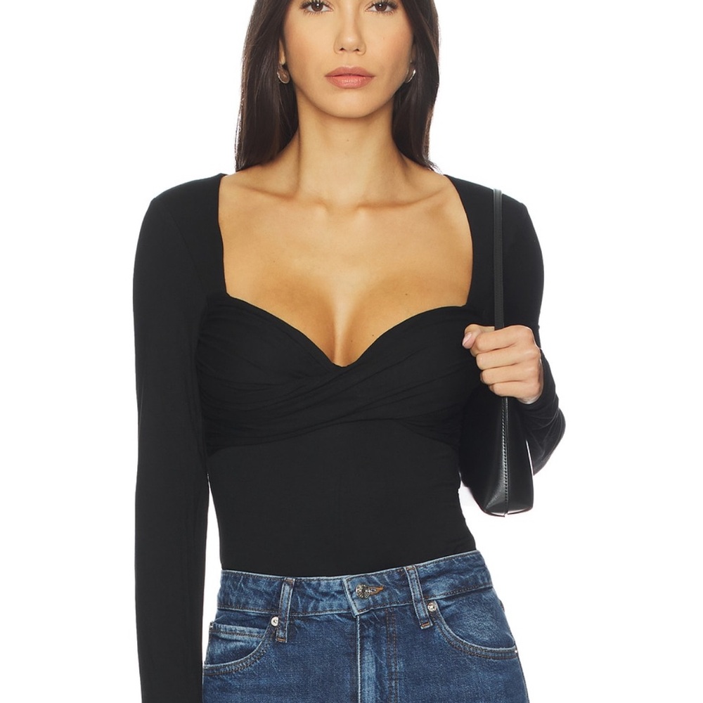 Lovers + Friends Black Long Sleeve Bodysuit NWT NEVER WORN